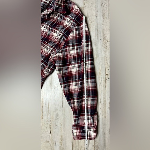 Jachs Flannel Shirt Mens XL Plaid Heavy Long Sleeve Button Up Classic Red - Picture 7 of 13
